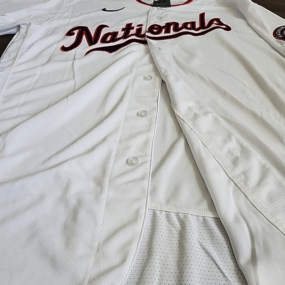 XL (48) Authentic Washington Nationals White Alternate Flex Base MLB Jersey Nats - Picture 5 of 12